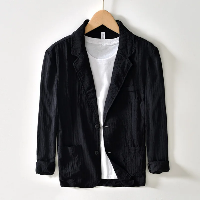 Casual Stripe Patterned Men's Busin Suit Jaet Spring Autumn Loose Fit Faionable Thin Outerwear Cotton Nylon Blend
Casual Stripe Patterned Men's Busin Suit Jaet Spring Autumn Loose Fit Faionable Thin Outerwear Cotton Nylon Blend