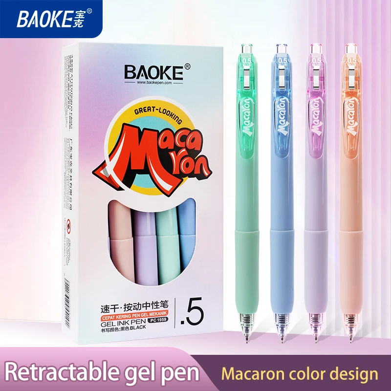 BAOKE PC1959 0.5mm Macaroon ST Tip Gel Ink Pen Soft Grip Retractable Pen
BAOKE PC1959 0.5mm Macaroon ST Tip Gel Ink Pen Soft Grip Retractable Pen