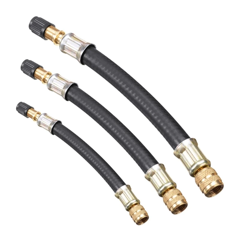 Pack of 3 Flexible Tire Valves Extensions for Easy Inflation on Car Motorcycles Truck Bikes with Rubber Materials
Pack of 3 Flexible Tire Valves Extensions for Easy Inflation on Car Motorcycles Truck Bikes with Rubber Materials