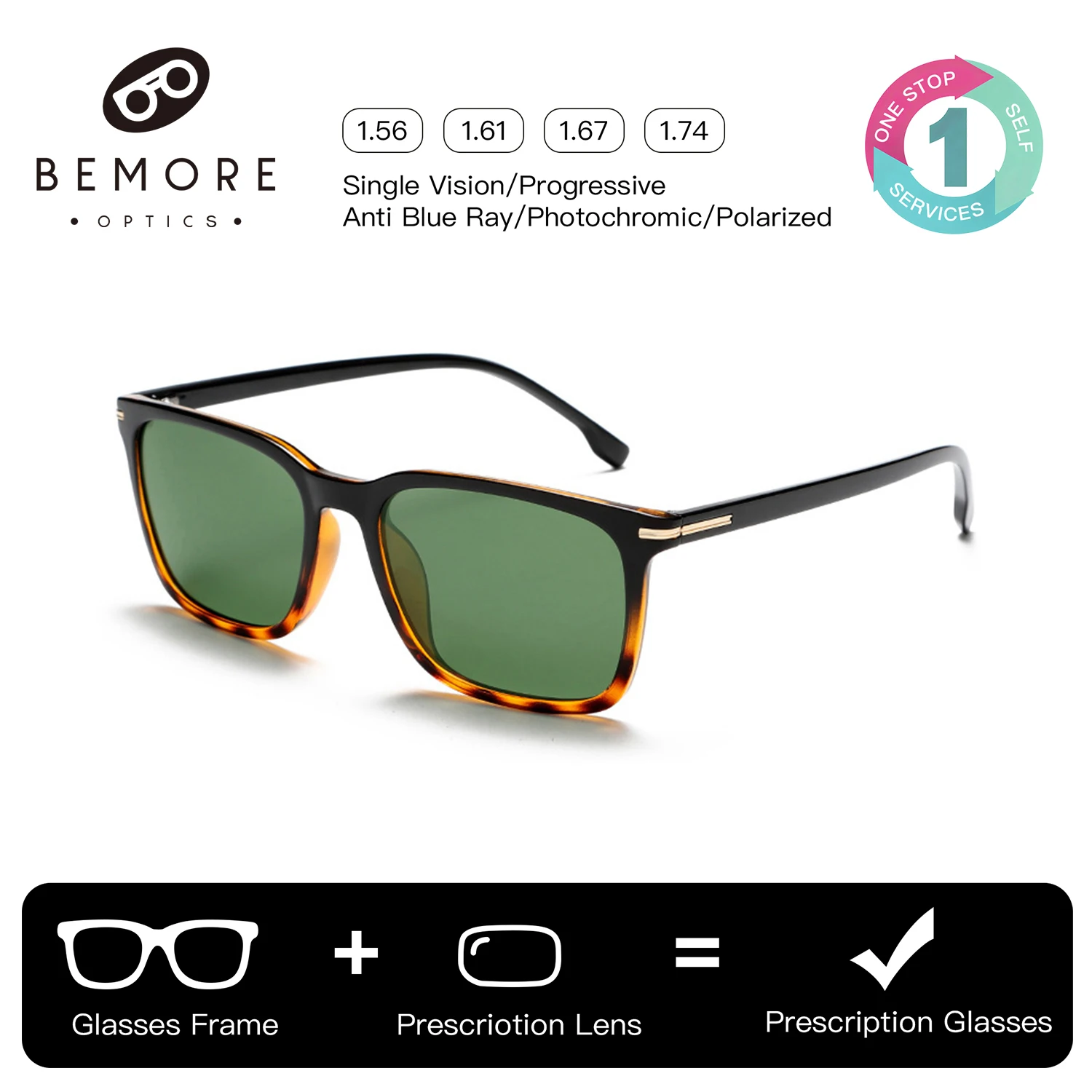 BEMORE Square Prescription Sunglasses For Women Polarized UV400 Sports Optical Grade Lenses Eyeglasses
BEMORE Square Prescription Sunglasses For Women Polarized UV400 Sports Optical Grade Lenses Eyeglasses