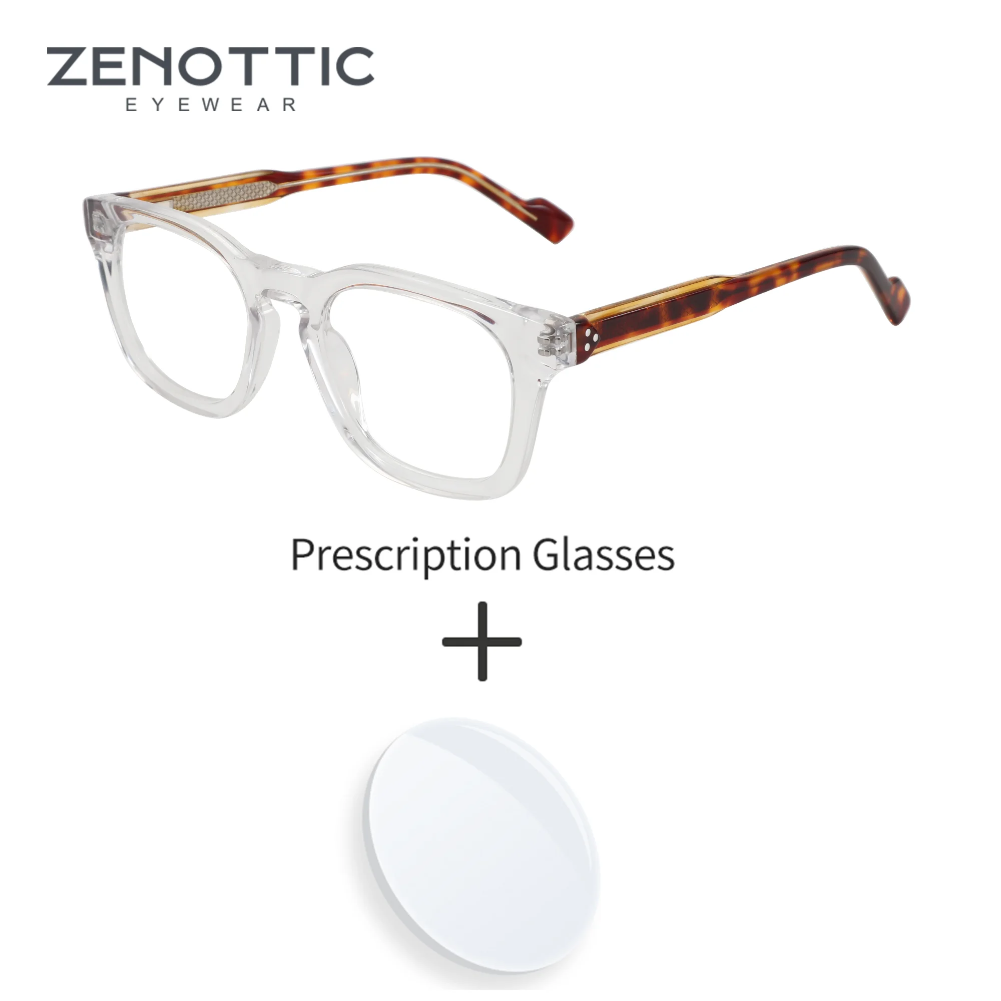 ZENOTTIC Fashion Transparent Acetate Prescription Glasses For Men Square Blue Light Blocking Photochromic Optical Glasses
ZENOTTIC Fashion Transparent Acetate Prescription Glasses For Men Square Blue Light Blocking Photochromic Optical Glasses