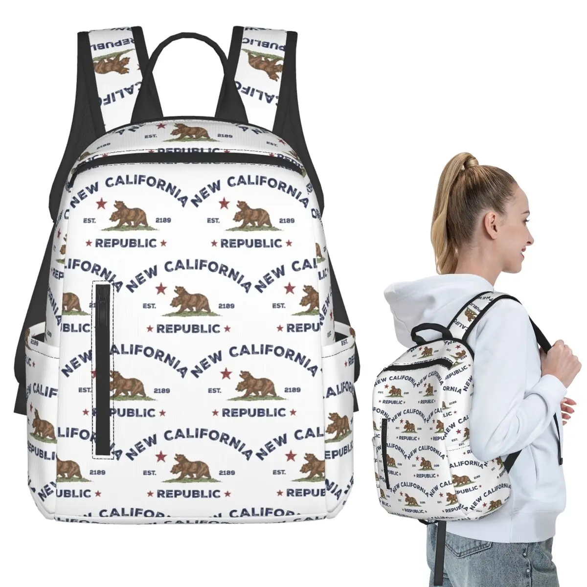 New California Republic NCR Backpack Student Boys Girls BookBag Children School Bag Computer Shoulder Bags for Men Women
New California Republic NCR Backpack Student Boys Girls BookBag Children School Bag Computer Shoulder Bags for Men Women