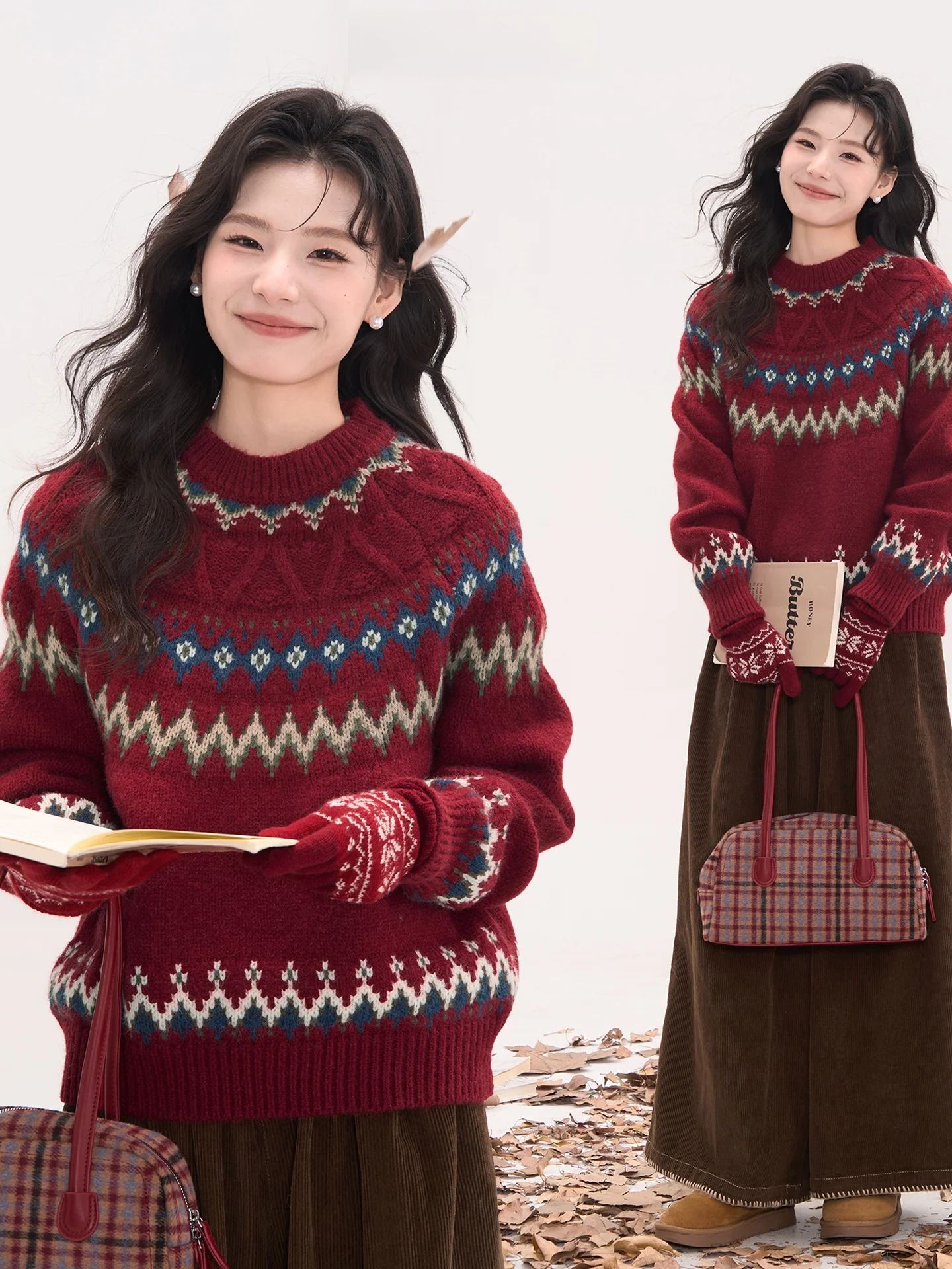 Вязаный свитер Thiened Round Ne для женщин, осенне-зимний, с ромбовидным узором, вязаный трикотаж с цветочным узором Heme Window Flower Field
Вязаный свитер Thiened Round Ne для женщин, осенне-зимний, с ромбовидным узором, вязаный трикотаж с цветочным узором Heme Window Flower Field