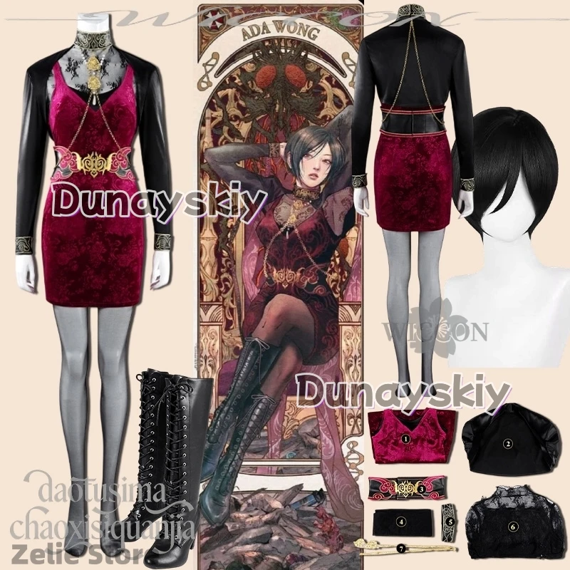 Aaddaa Wang New Outfit Sexy Red Bodycon Slip Dress Pu Coat High Boots Wigs Halloween Dunayskiy@# RE 30th Anniversary Cosplay
Aaddaa Wang New Outfit Sexy Red Bodycon Slip Dress Pu Coat High Boots Wigs Halloween Dunayskiy@# RE 30th Anniversary Cosplay
