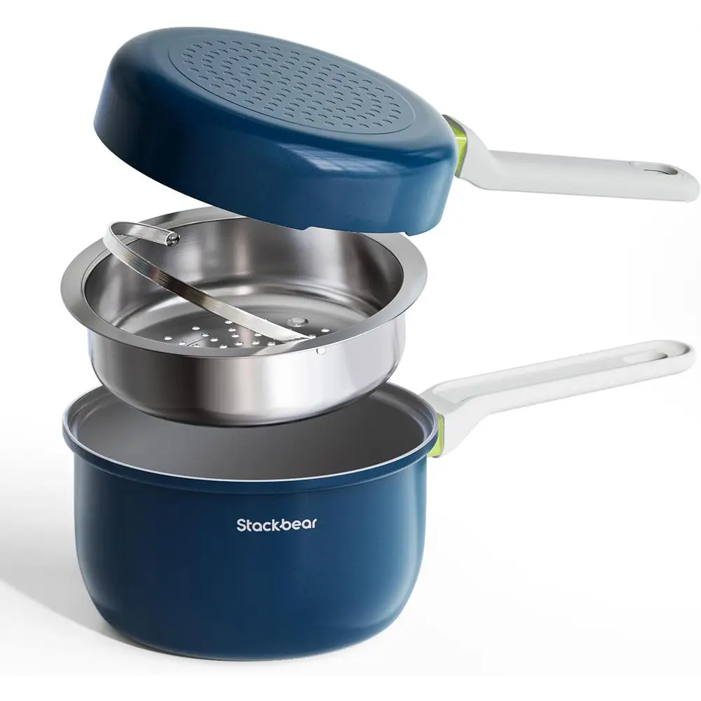 Керамическая антипригарная кастрюля-сотейник, 2,5 л, с крышкой-сковородой, пароварка, набор посуды для индукционных плит, без PTFE, PFOA и PFAS, Da
Керамическая антипригарная кастрюля-сотейник, 2,5 л, с крышкой-сковородой, пароварка, набор посуды для индукционных плит, без PTFE, PFOA и PFAS, Da