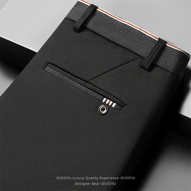 High Quality Men Elastic Waist Business Casual Trousers Slim Straight Fit Long Pants Formal Office Wear Resistant Comfortable
High Quality Men Elastic Waist Business Casual Trousers Slim Straight Fit Long Pants Formal Office Wear Resistant Comfortable