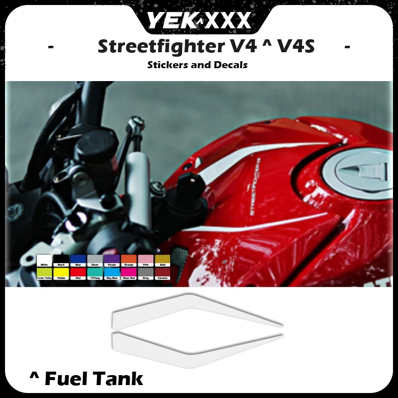 For Ducati Streetfighter V4 V4S V4SP Fairing Shell Pull Flower Sticker Decals – White Matt Gold Upper Fairing Fuel Tank Stickers
For Ducati Streetfighter V4 V4S V4SP Fairing Shell Pull Flower Sticker Decals – White Matt Gold Upper Fairing Fuel Tank Stickers
