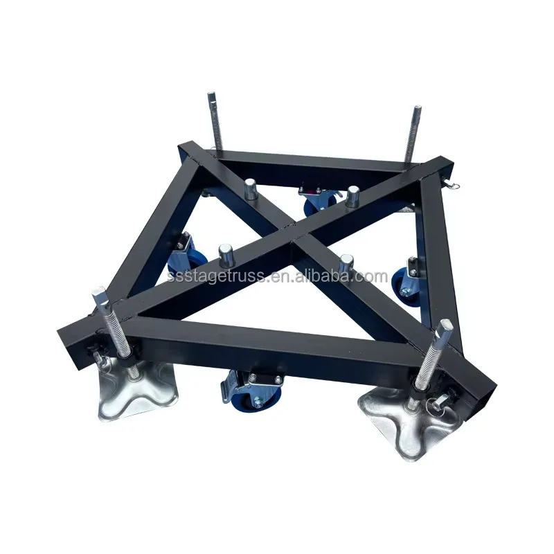 289/290/300 mm square tube iron baseplate stage lighting truss base with wheels
289/290/300 mm square tube iron baseplate stage lighting truss base with wheels
