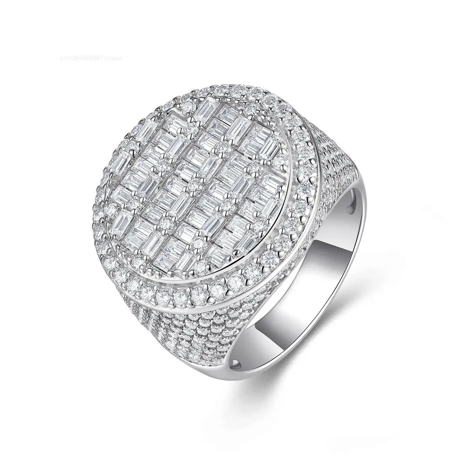 18K S925 Sterling Rhodium Plated Pave Round D VVS Moissanite Cuban Engagement Ring for Men Prong Setting Trendy Style
18K S925 Sterling Rhodium Plated Pave Round D VVS Moissanite Cuban Engagement Ring for Men Prong Setting Trendy Style
