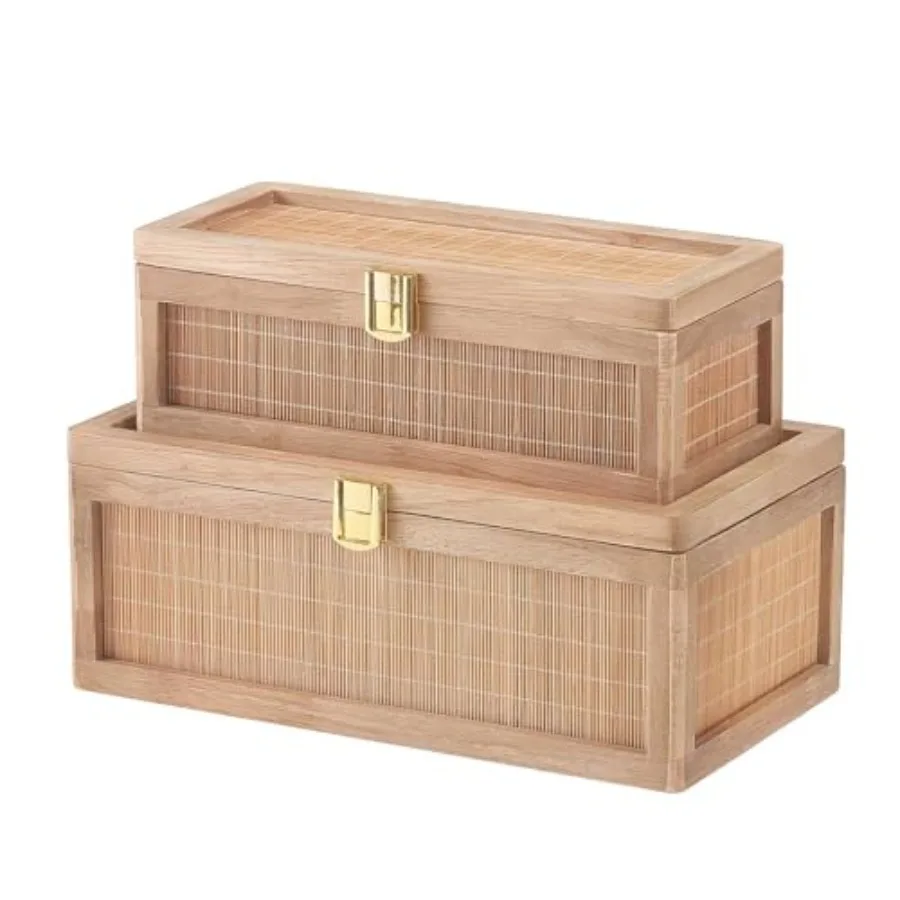 Natural Bamboo Decorative Box with Lids, Unique Decorative Boxes Set of 2, Boho Wedding Keepsake Box, Memory Box with Lid for C
Natural Bamboo Decorative Box with Lids, Unique Decorative Boxes Set of 2, Boho Wedding Keepsake Box, Memory Box with Lid for C
