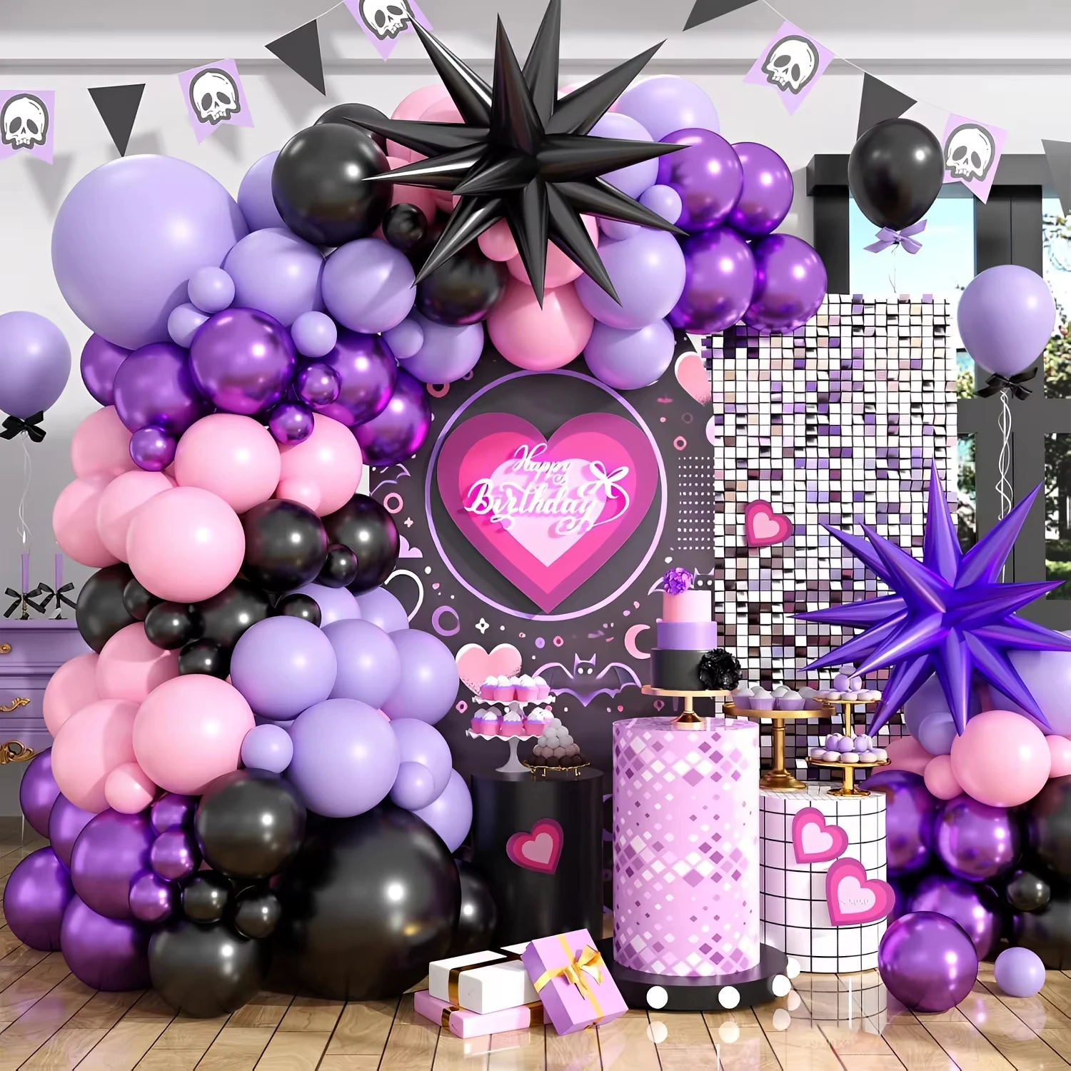 122 шт. розовый и фиолетовый черный комплект гирлянд из воздушных шаров для принцессы для девочек, украшения на день рождения, детский душ, вечерние фон
122 шт. розовый и фиолетовый черный комплект гирлянд из воздушных шаров для принцессы для девочек, украшения на день рождения, детский душ, вечерние фон
