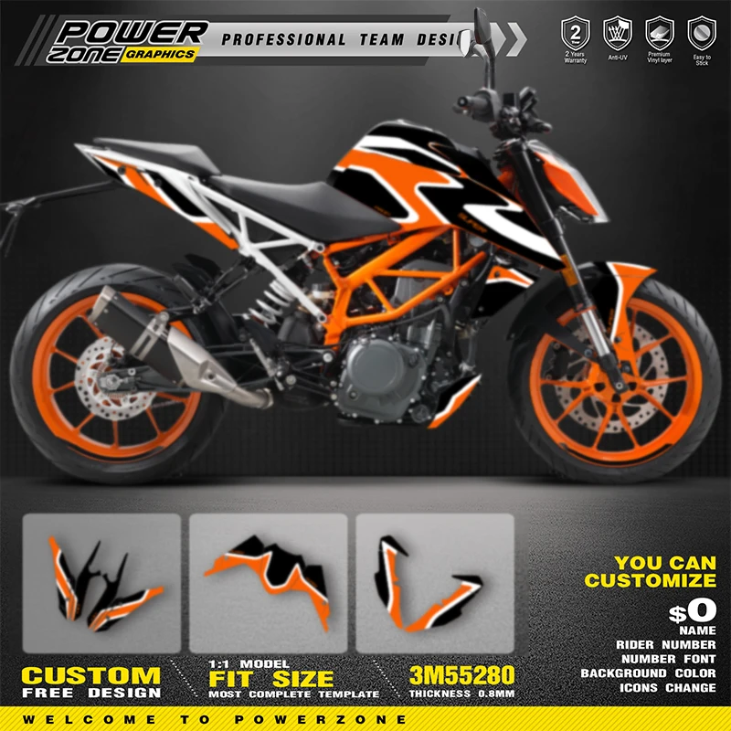 PowerZone for Custom Team Graphics Backgrounds Decals Stickers Kit For KTM 2017-2020 DUKE 125 390 Motorcycle SUPERMOTO 14
PowerZone for Custom Team Graphics Backgrounds Decals Stickers Kit For KTM 2017-2020 DUKE 125 390 Motorcycle SUPERMOTO 14