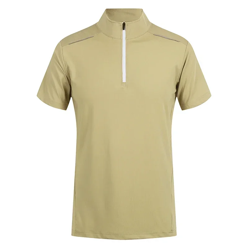 2024 Summer Short Sleeved T-shirt Men's Thin Breathable Casual Half Zipper Stand Up Top Sports Men's Wear
2024 Summer Short Sleeved T-shirt Men's Thin Breathable Casual Half Zipper Stand Up Top Sports Men's Wear