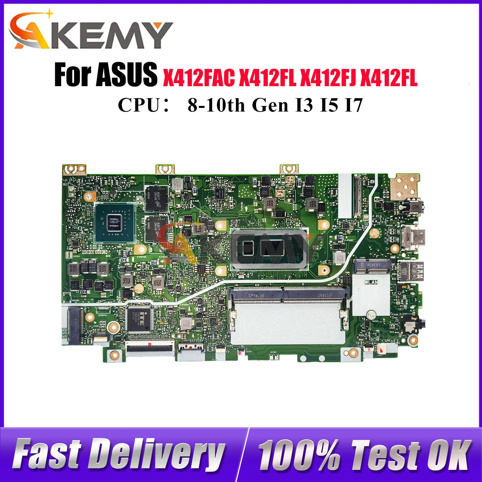 Материнская плата для ноутбука X412FL для ASUS X412F X412FLC Y4200U V4000U V4000F X412FLG X412FAC R424F X412FJC с процессором I3 I5 I7
Материнская плата для ноутбука X412FL для ASUS X412F X412FLC Y4200U V4000U V4000F X412FLG X412FAC R424F X412FJC с процессором I3 I5 I7