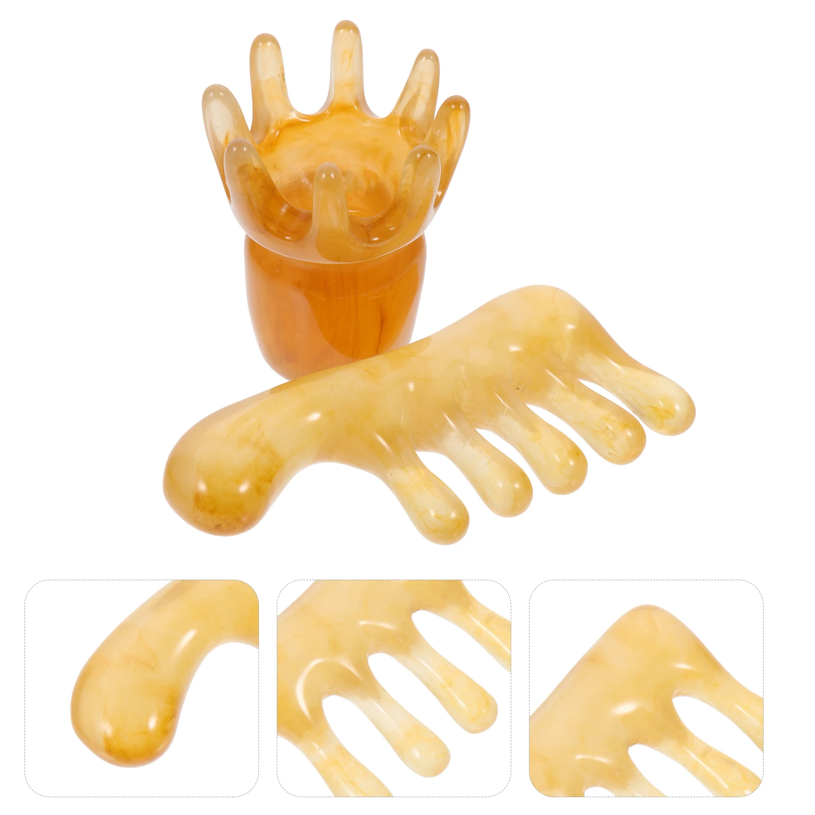 2 Pcs Gua Scalp Massager Comb Beeswax Resin Material Rounded Smooth Meridian Acupoint Massage Tool For Head Neck Back
2 Pcs Gua Scalp Massager Comb Beeswax Resin Material Rounded Smooth Meridian Acupoint Massage Tool For Head Neck Back