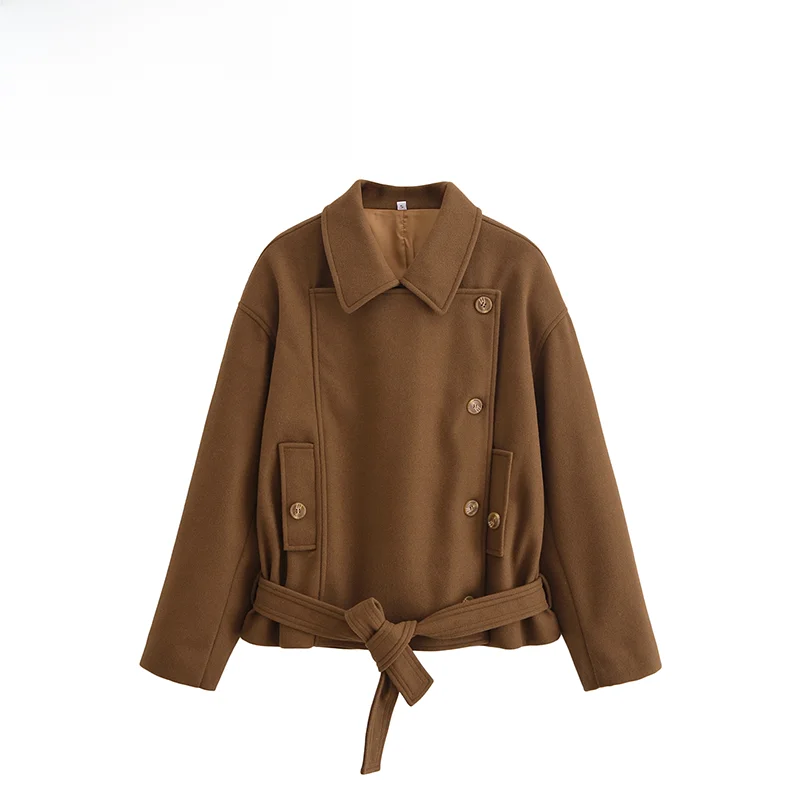 ZBZA Autumn New Women's Faionable Street Sle Woolen Coat Asymmetric Knot Ne Design Long Sve Polyester Fiber
ZBZA Autumn New Women's Faionable Street Sle Woolen Coat Asymmetric Knot Ne Design Long Sve Polyester Fiber