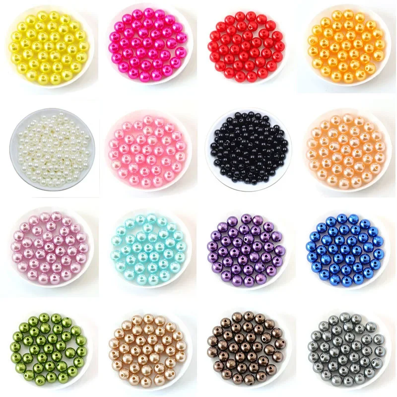 50-1000Pcs With Hole ABS Imitation Pearl Bead 4/6/8/10/12MM Round Plastic Acrylic Spacer Bead for DIY Jewelry Making Findings
50-1000Pcs With Hole ABS Imitation Pearl Bead 4/6/8/10/12MM Round Plastic Acrylic Spacer Bead for DIY Jewelry Making Findings
