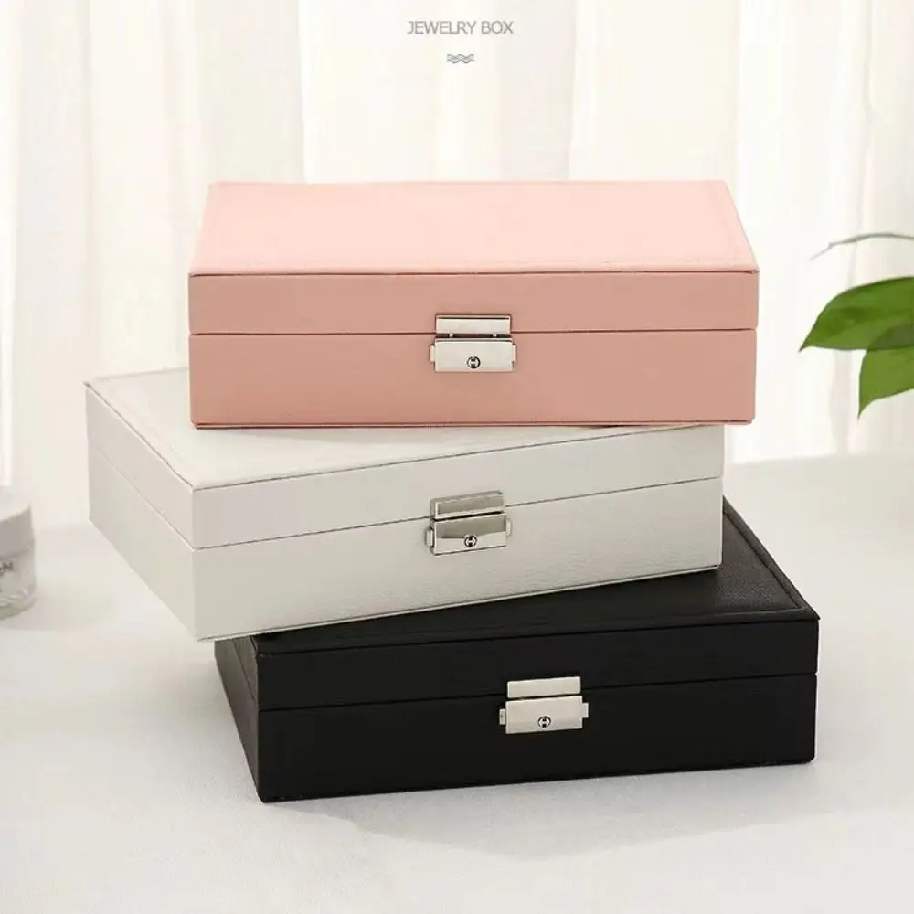 Double Layered Jewelry Storage Box with Lock Portable Flip Lid Palm High-end Exquisite Box Large Capacity Travel Jewelry Bags
Double Layered Jewelry Storage Box with Lock Portable Flip Lid Palm High-end Exquisite Box Large Capacity Travel Jewelry Bags