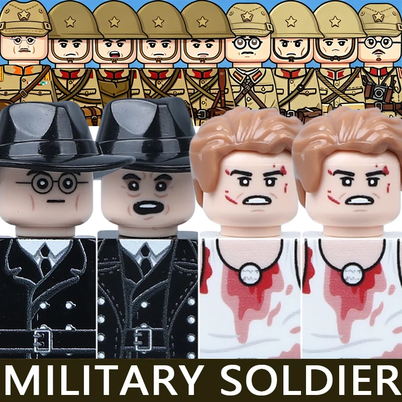 WW2 Military Soldier Figures Building Blocks Army Japanese Warrior Medical Nurse Officer Infantry Helmets UV Printed Bricks Toys
WW2 Military Soldier Figures Building Blocks Army Japanese Warrior Medical Nurse Officer Infantry Helmets UV Printed Bricks Toys