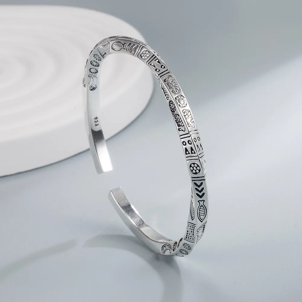 925 Sterling Silver Totems Open Bangles Bracelets For Women Wedding Luxury Designer jewelry Gift Female Argent 925
925 Sterling Silver Totems Open Bangles Bracelets For Women Wedding Luxury Designer jewelry Gift Female Argent 925