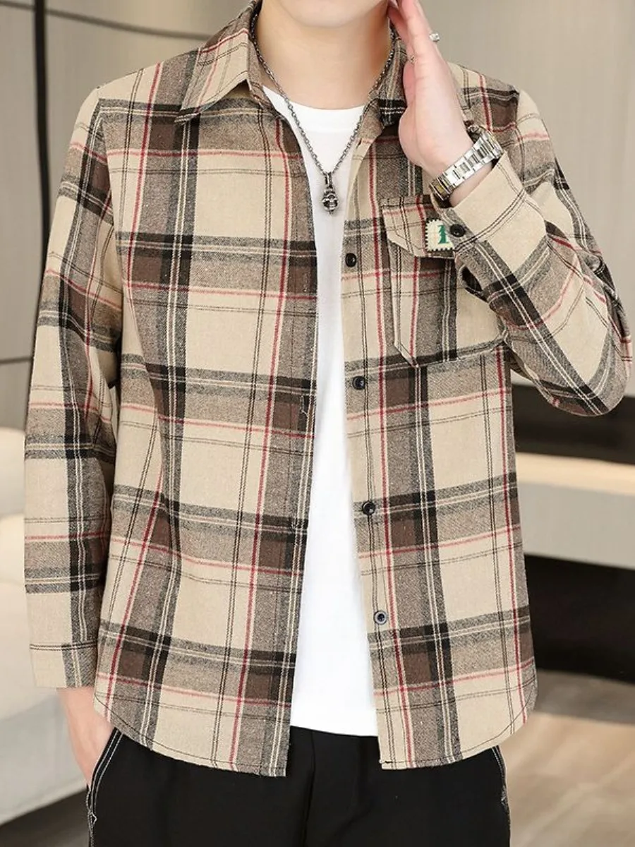 Мужская рубашка в стиле ретро, свободного кроя, с длинным рукавом, на весну-осень, новая, высококачественная, для мужчин среднего возраста, модная.
Мужская рубашка в стиле ретро, свободного кроя, с длинным рукавом, на весну-осень, новая, высококачественная, для мужчин среднего возраста, модная.