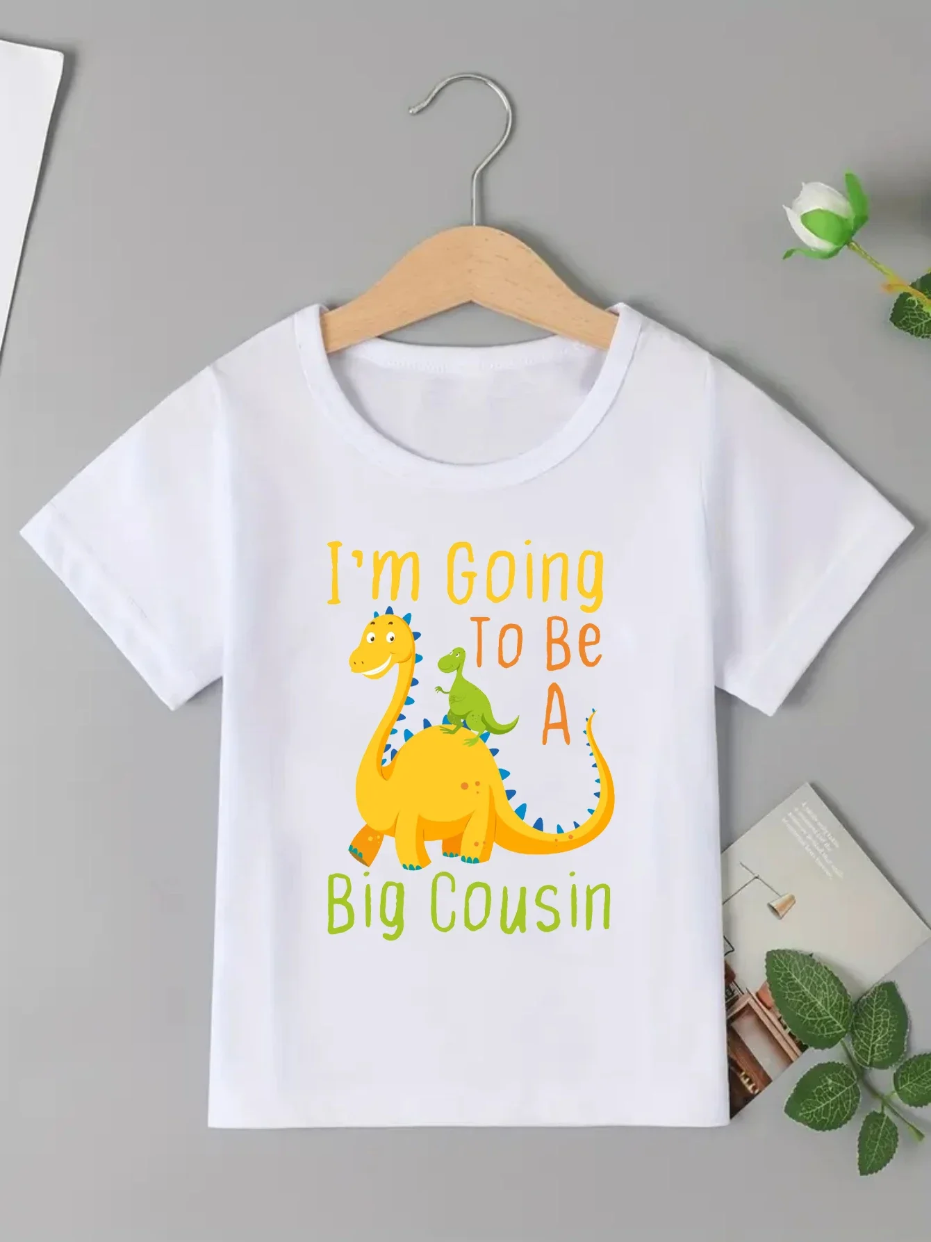 New I Am Going To Be A Big Cousin Dinosaur Graphic Printed T Shirt Boys Pregnancy Announcement Kawaii Kids Clothes Toddler Shirt
New I Am Going To Be A Big Cousin Dinosaur Graphic Printed T Shirt Boys Pregnancy Announcement Kawaii Kids Clothes Toddler Shirt