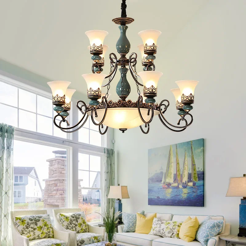 French style Antique LED Ceramic Chandelier lights living room bedroom lamp European classical design glass chandelier WF
French style Antique LED Ceramic Chandelier lights living room bedroom lamp European classical design glass chandelier WF