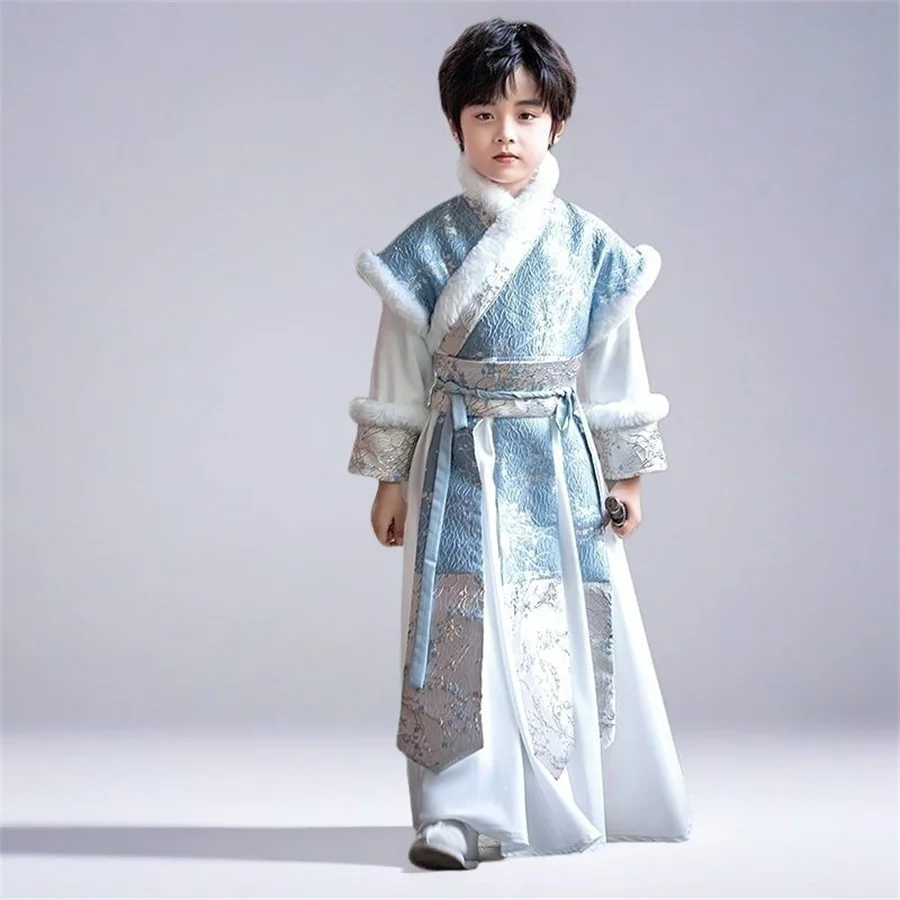 Autumn and Winter Unisex Traditional Chinese Style Boy Ancient Costume Hanfu Modified Tang Costume New Year Performance Costume
Autumn and Winter Unisex Traditional Chinese Style Boy Ancient Costume Hanfu Modified Tang Costume New Year Performance Costume