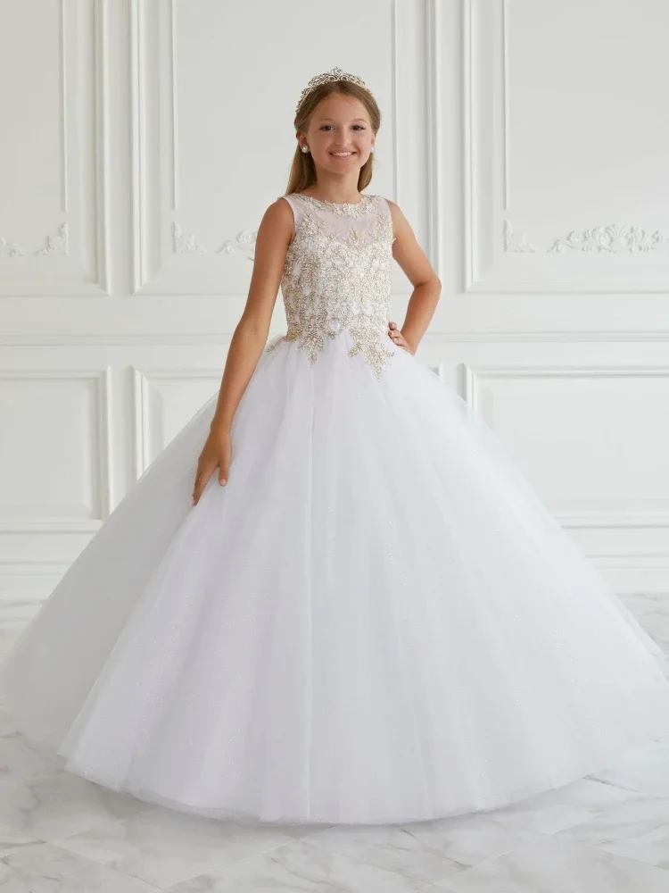 Pink Tulle Puffy Gold Appliques Sleeveless For Wedding Birthday Party Banquet Holy Communion Gowns Flower Girl Dresses
Pink Tulle Puffy Gold Appliques Sleeveless For Wedding Birthday Party Banquet Holy Communion Gowns Flower Girl Dresses