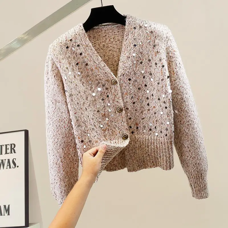 Sexy Retro Knitted Sweater Women's Faion Heavy Embelliment Waist-Cinching Age-Defng Versatile Top Trendy Commute Sle
Sexy Retro Knitted Sweater Women's Faion Heavy Embelliment Waist-Cinching Age-Defng Versatile Top Trendy Commute Sle