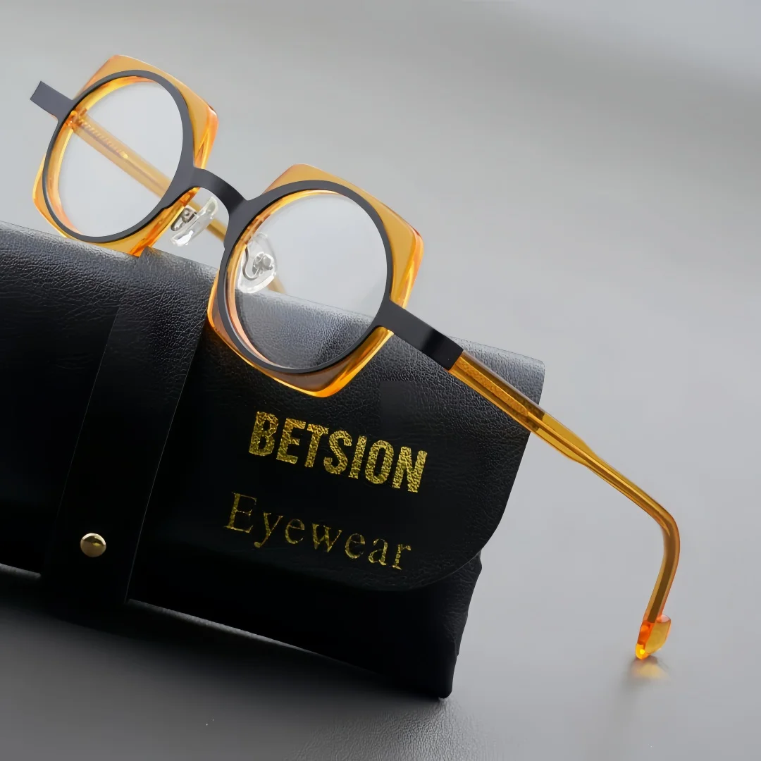 BETSION Trendy Vintage Geometric Acetate Eyeglasses Frame Retro Two-Tone Eyewear Casual Fashion Spectacle Frame Men Women #76869
BETSION Trendy Vintage Geometric Acetate Eyeglasses Frame Retro Two-Tone Eyewear Casual Fashion Spectacle Frame Men Women #76869