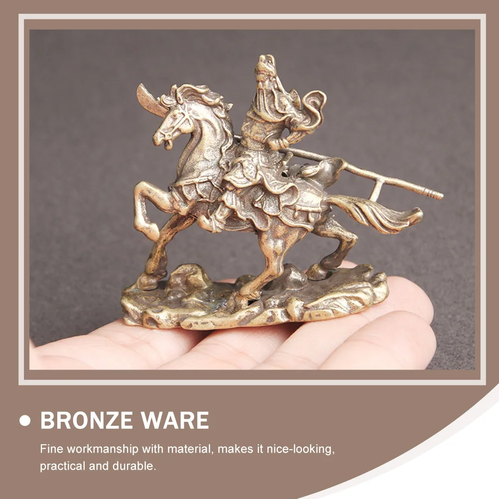 Guan Riding Horse Adorn Brass Craft Desktop Decorations Bronze Ware Office nament Retro Style Home Decoration
Guan Riding Horse Adorn Brass Craft Desktop Decorations Bronze Ware Office nament Retro Style Home Decoration