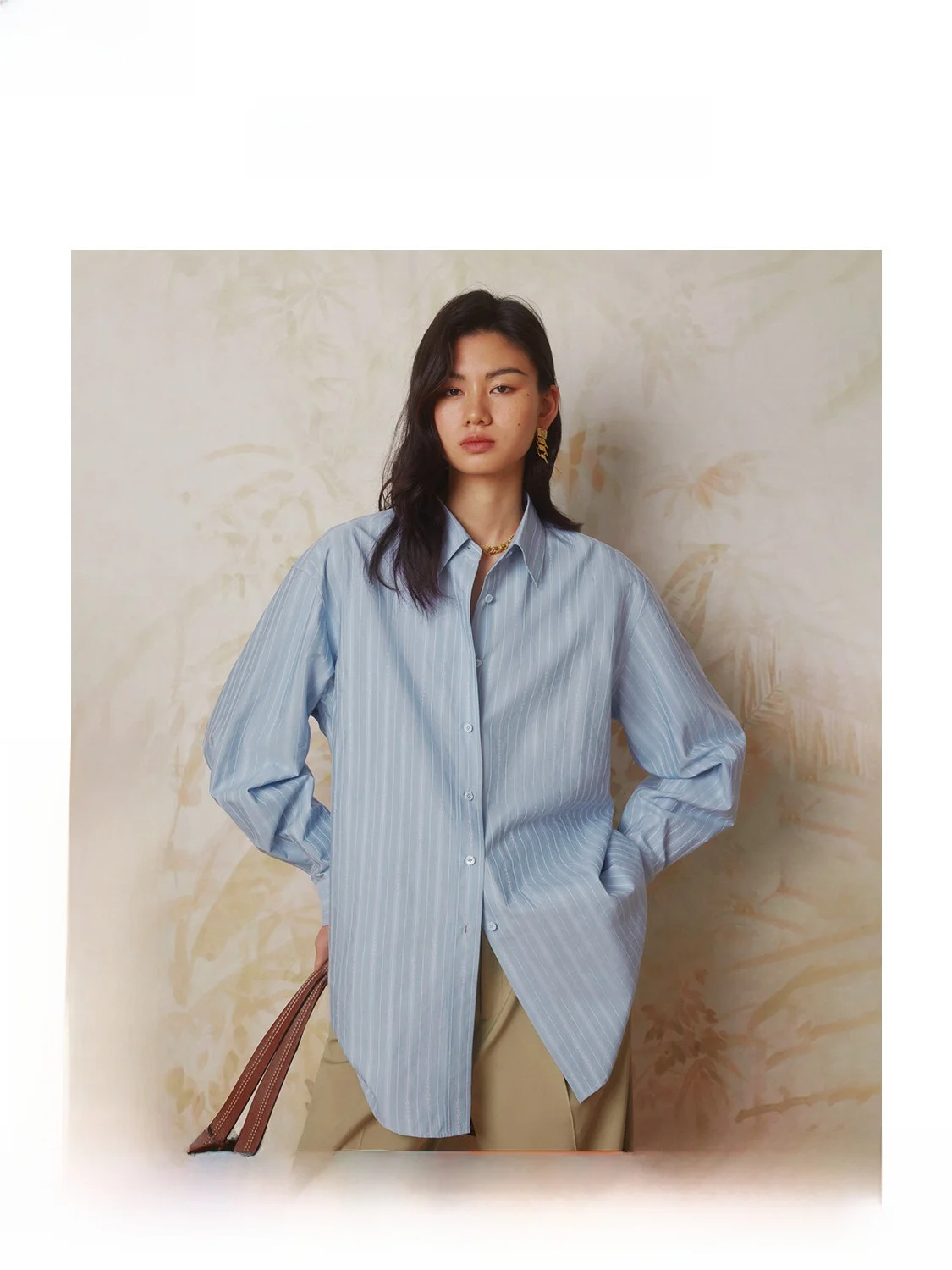 Blue Knowl Minded Striped irt Flaxen Loose Fit Pure Cotton Long Sve Button Detail Casual irt for Young Women
Blue Knowl Minded Striped irt Flaxen Loose Fit Pure Cotton Long Sve Button Detail Casual irt for Young Women