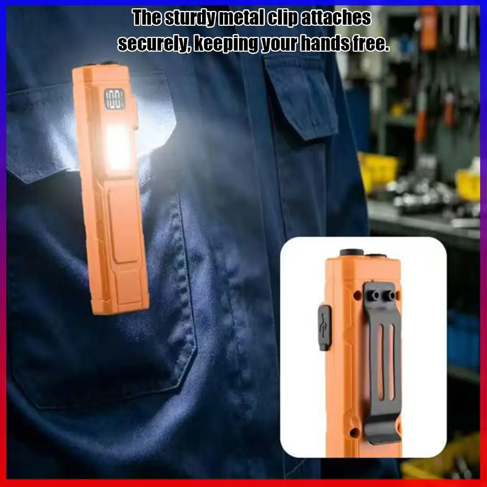 Pocket Mini EDC Flashlight Type-C Rechargeable Digital Display Multifunctional Flashlight with Clip for Everyday Carry Travel
Pocket Mini EDC Flashlight Type-C Rechargeable Digital Display Multifunctional Flashlight with Clip for Everyday Carry Travel