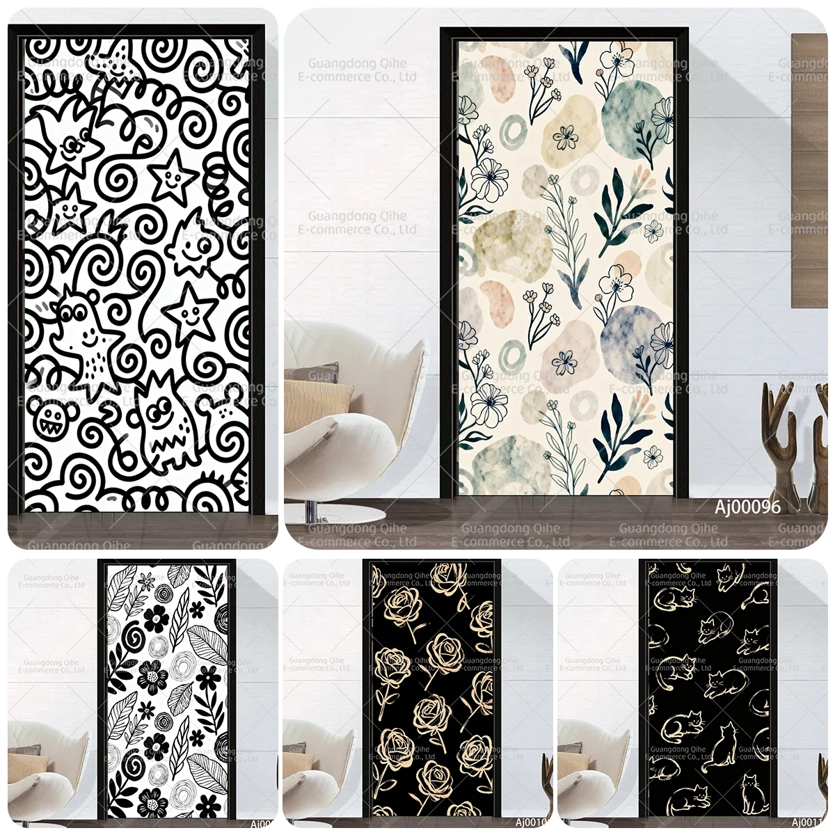 illustration style wall decal Decorative Wallpaper Vinyl PVC Waterproof Wear-resistant Self-adhesive Poster Door Stickers
illustration style wall decal Decorative Wallpaper Vinyl PVC Waterproof Wear-resistant Self-adhesive Poster Door Stickers