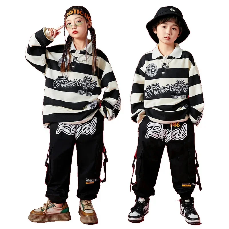 Kids Boys Girls Streetwear Hip Hop Loose Casual Fashion Stripe Tshirt Cargo Pants Children Tee Shirt Trousers Stage Clothing
Kids Boys Girls Streetwear Hip Hop Loose Casual Fashion Stripe Tshirt Cargo Pants Children Tee Shirt Trousers Stage Clothing