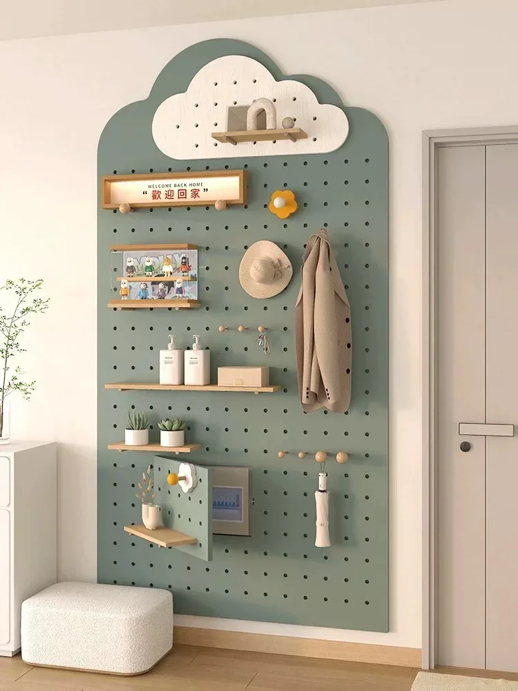 Entry entrance hole board custom wooden wall rack baffle hanging board storage rack display rack
Entry entrance hole board custom wooden wall rack baffle hanging board storage rack display rack
