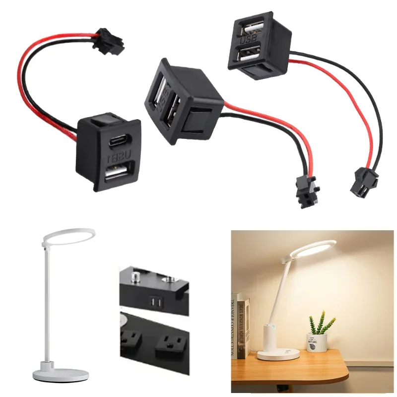 1/5/10Pcs/lot Double layer USB female base type-c socket and female USB lamp charging socket power socket with cable connector
1/5/10Pcs/lot Double layer USB female base type-c socket and female USB lamp charging socket power socket with cable connector