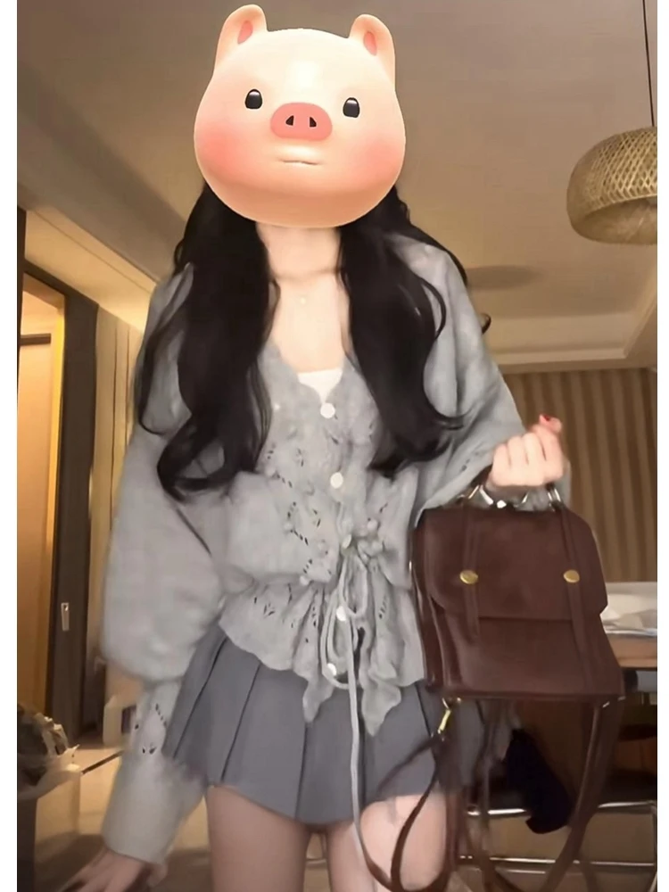 Женский вязаный свитер, длинный свек, свободный крой на одной пуговице, осень-зима, весна, модный комплект с юбкой Ele Sl...
Женский вязаный свитер, длинный свек, свободный крой на одной пуговице, осень-зима, весна, модный комплект с юбкой Ele Sl...