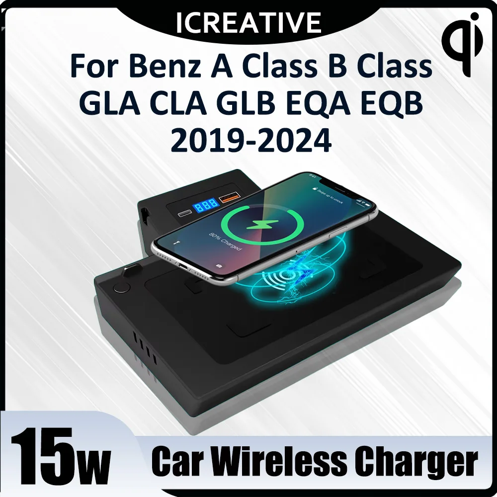Wireless Car Charger Qi 15W Fast Charging Pad for Mercedes Benz A/GLB 2019-2024 CLA/GLA Car Accessories Wireless Charger Holder
Wireless Car Charger Qi 15W Fast Charging Pad for Mercedes Benz A/GLB 2019-2024 CLA/GLA Car Accessories Wireless Charger Holder