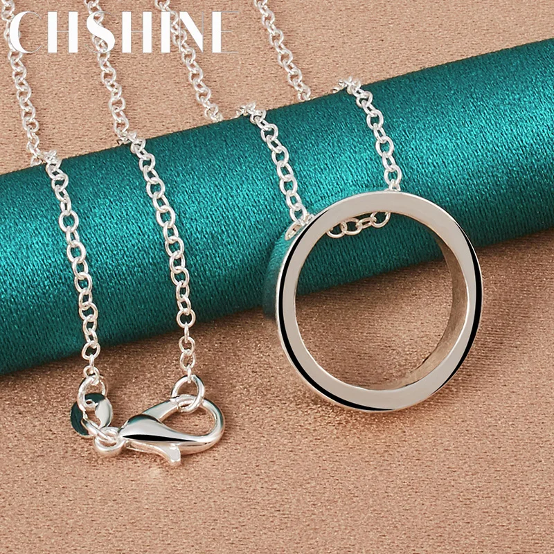 CHSHINE 925 Sterling Silver Smooth Round 16-30 Inch Pendant Necklace For Women Charm Wedding Engagement Fashion Jewelry
CHSHINE 925 Sterling Silver Smooth Round 16-30 Inch Pendant Necklace For Women Charm Wedding Engagement Fashion Jewelry
