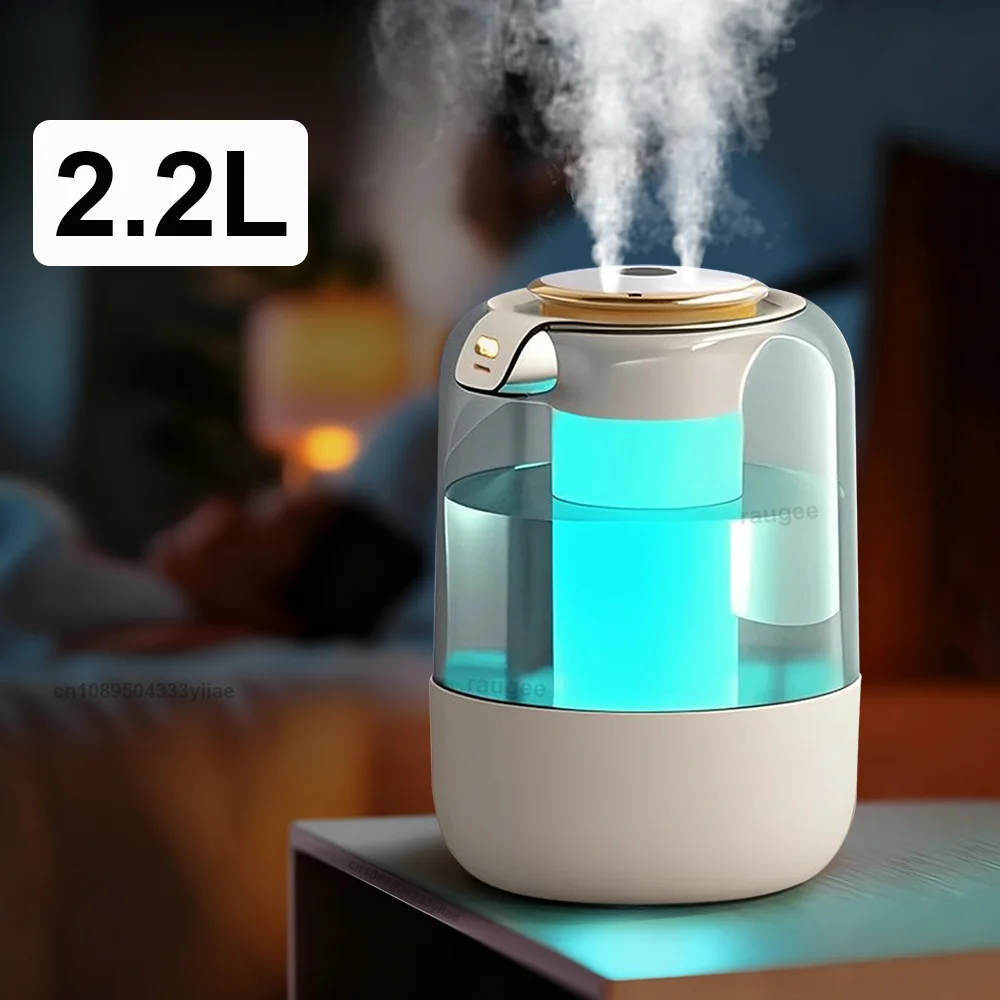 Air Humidifier 2.2L Large Capacity Home Humidifier Mute Usb Humidifier for Bedroom Double Nozzle Mist Maker with LED Night Light
Air Humidifier 2.2L Large Capacity Home Humidifier Mute Usb Humidifier for Bedroom Double Nozzle Mist Maker with LED Night Light