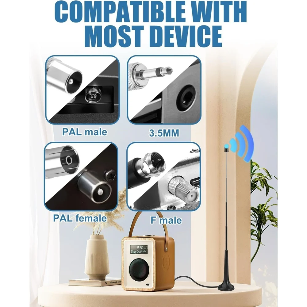 Universal Indoor FM DAB Radio Antenna For Stereo Systems And AV Receivers- Includes Extension Cable
Universal Indoor FM DAB Radio Antenna For Stereo Systems And AV Receivers- Includes Extension Cable
