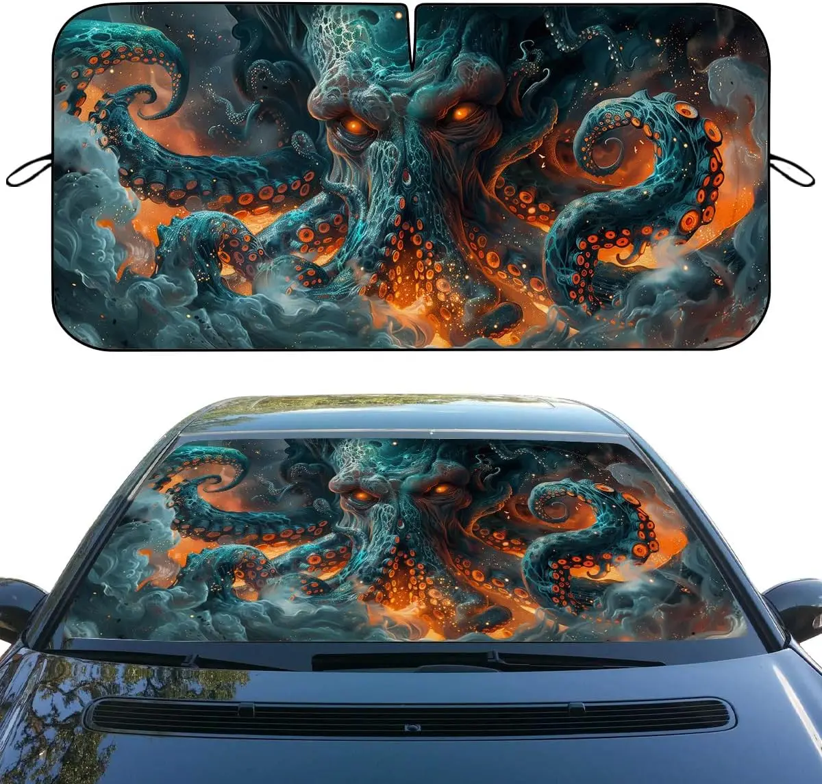 Cthulhu Car Windshield Sun Shade Magic Octopus Mythos Monsters Heatshield Front Window Car Sun Shade Windshield Blocks UV Rays
Cthulhu Car Windshield Sun Shade Magic Octopus Mythos Monsters Heatshield Front Window Car Sun Shade Windshield Blocks UV Rays