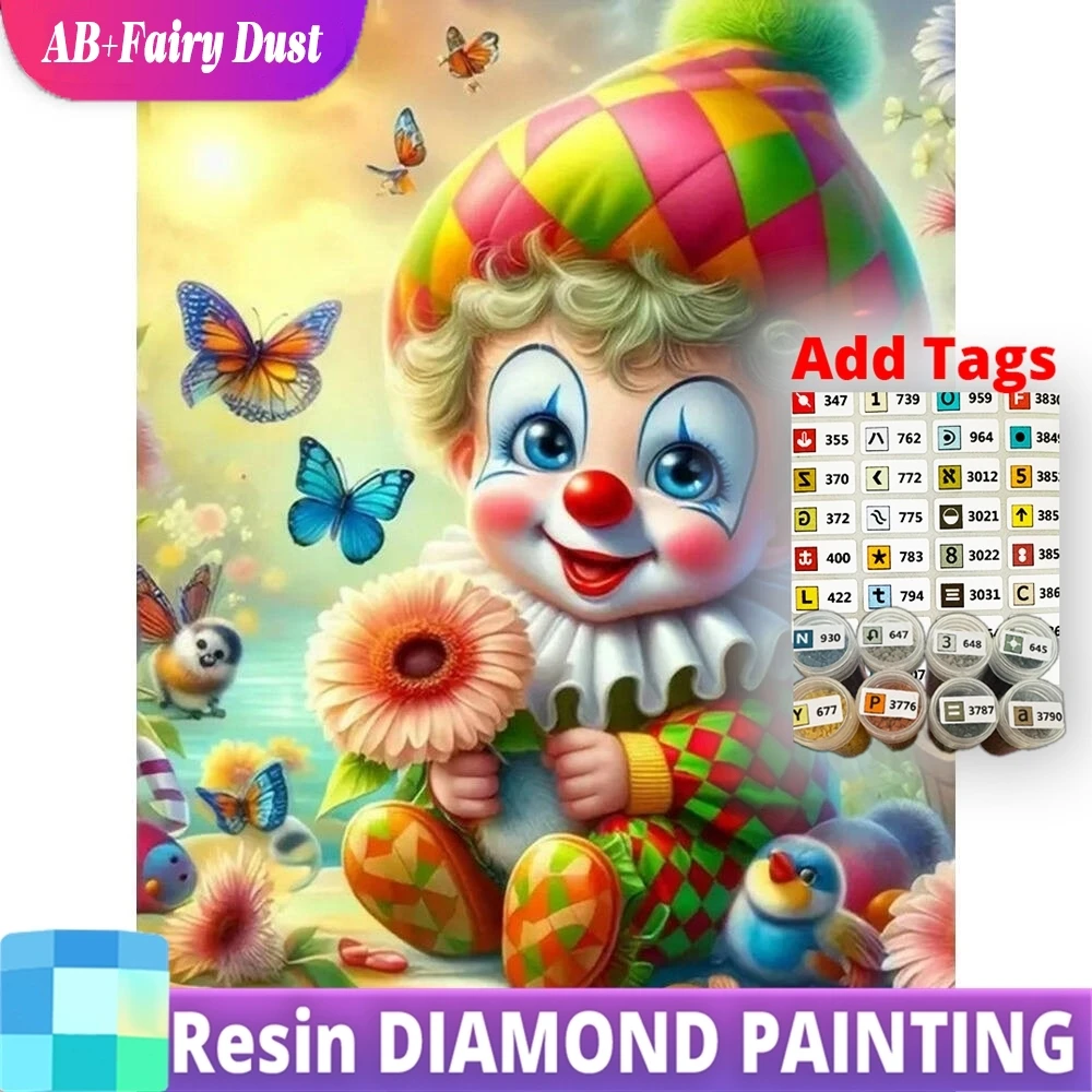 Resin AB Fairy Dust 5D DIY Diamond Embroidery Clown Mosaic Cartoon Full Square Round Painting Kid New Arrival Child Gift
Resin AB Fairy Dust 5D DIY Diamond Embroidery Clown Mosaic Cartoon Full Square Round Painting Kid New Arrival Child Gift