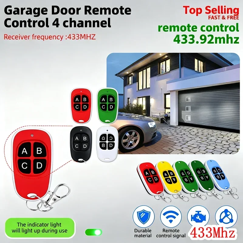 Duplicator Key 433MHz Door Remote Control Universal 4 Keys Copy Garage Remote Control Cloning Electric Gate Remote Controller
Duplicator Key 433MHz Door Remote Control Universal 4 Keys Copy Garage Remote Control Cloning Electric Gate Remote Controller