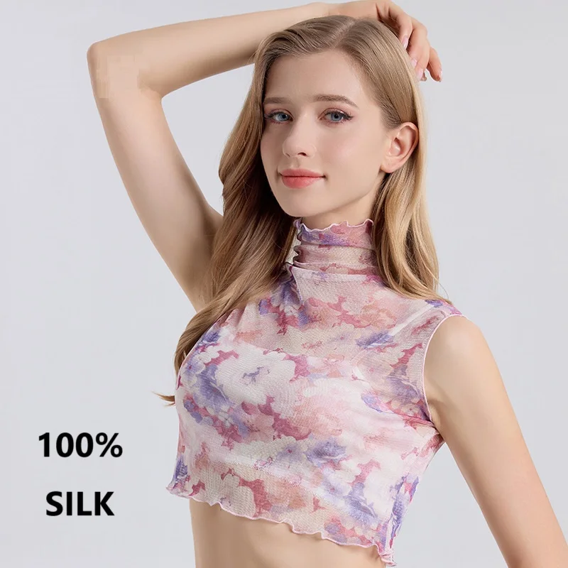 100% silk false collar fashion tank top women crop sexy lace tops summer womens fishnet lingerie cute ladies underwear neck pink
100% silk false collar fashion tank top women crop sexy lace tops summer womens fishnet lingerie cute ladies underwear neck pink