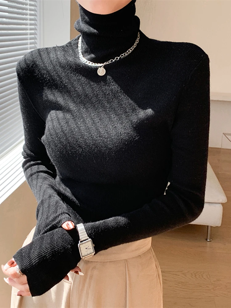 Spring Autumn Turtleneck Knitted Women's Sweaters 2022 New Long Sleeve Bottoming Solid Sweater Female Chic Slim Tops Black
Spring Autumn Turtleneck Knitted Women's Sweaters 2022 New Long Sleeve Bottoming Solid Sweater Female Chic Slim Tops Black