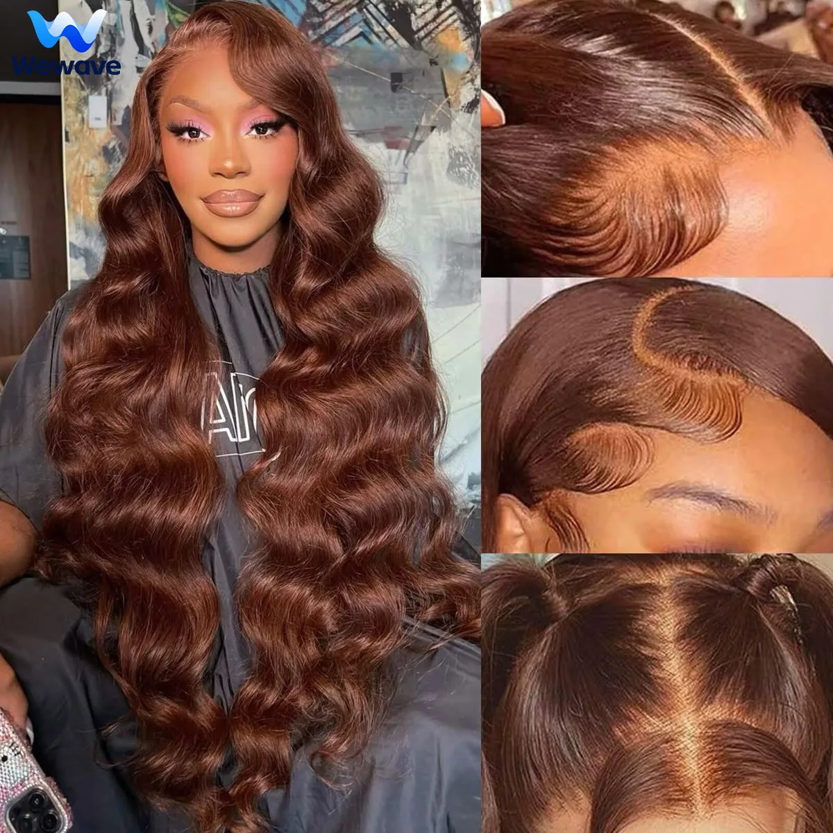 Wewave Body Wave Human Hair Wigs Chocolate Brown Wig Brown HD Lace Wig 13x6 Human Hair Pre Plucked Bleached Knoted
Wewave Body Wave Human Hair Wigs Chocolate Brown Wig Brown HD Lace Wig 13x6 Human Hair Pre Plucked Bleached Knoted