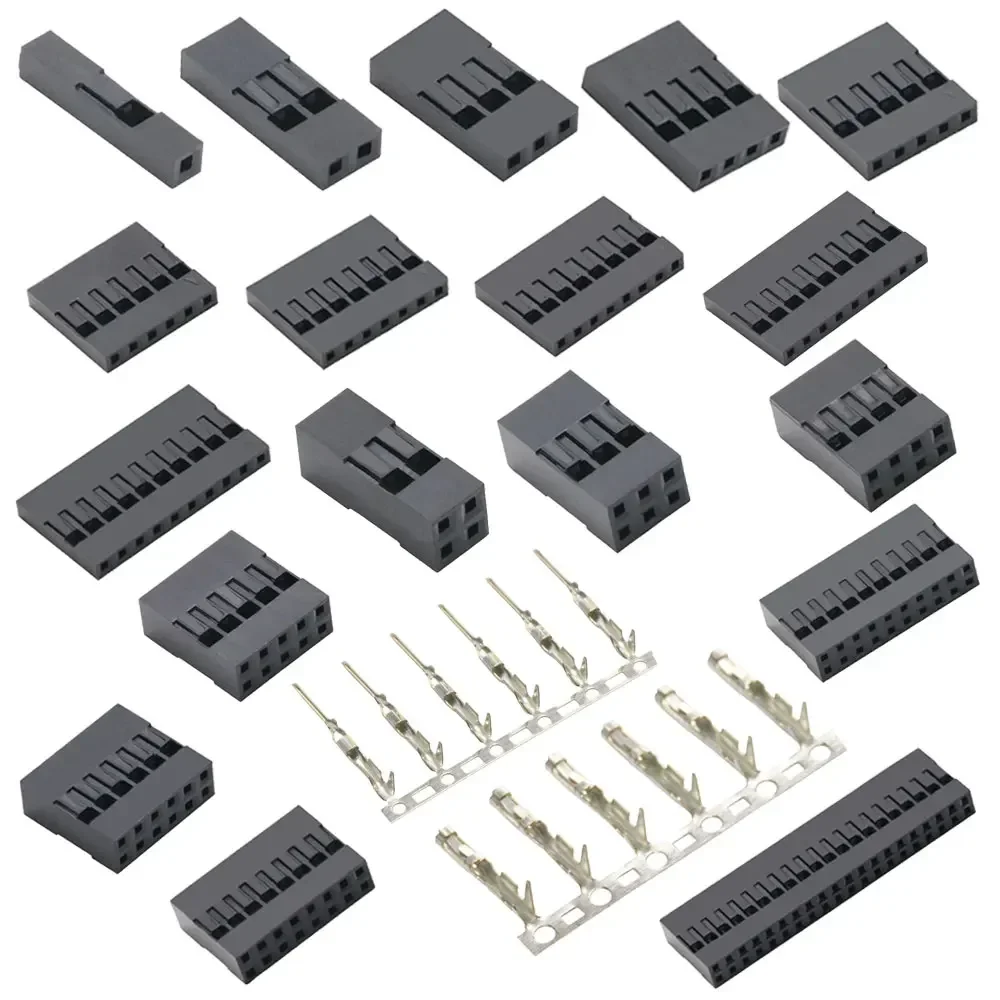 2.54mm Dupont Connector 1 2*2/3/4/5/6/7/8/9/10/20P Single Double Row Connector Shell Plug Jumper Wire Cable Pin Header Terminals
2.54mm Dupont Connector 1 2*2/3/4/5/6/7/8/9/10/20P Single Double Row Connector Shell Plug Jumper Wire Cable Pin Header Terminals